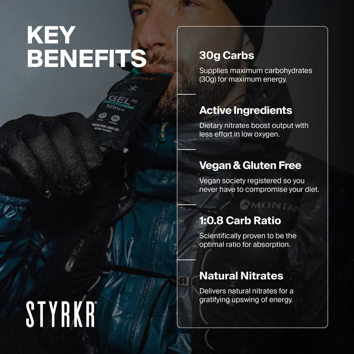 Styrkr GEL30 Nitro Dual-Carb Energy Gel