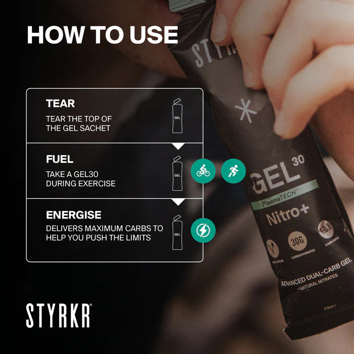 Styrkr GEL30 Nitro Dual-Carb Energy Gel