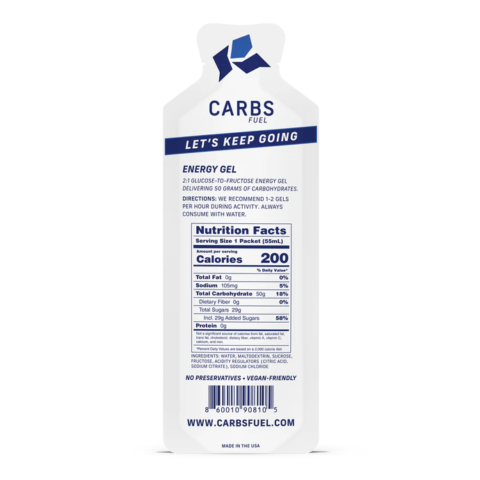 Carbs Fuel 50g Caffeinated Energy Gel