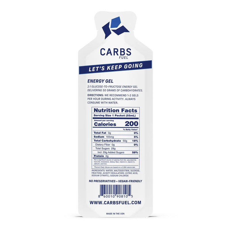 Carbs Fuel 50g Energy Gel