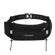 Fitletic Ultimate 2 BLK/BLK Zip Running Belt - fuelld.co.nz