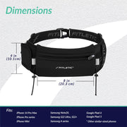 Fitletic Ultimate 2 BLK/BLK Zip Running Belt - fuelld.co.nz