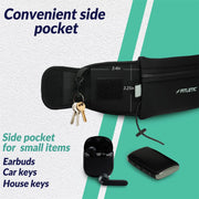 Fitletic Ultimate 2 BLK/BLK Zip Running Belt - fuelld.co.nz