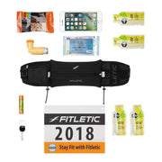 Fitletic Ultimate 2 BLK/BLK Zip Running Belt - fuelld.co.nz