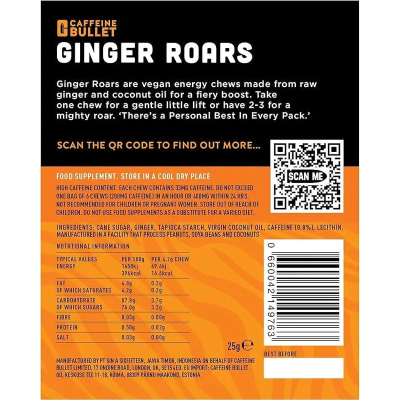 Ginger Roars Energy Chews - fuelld.co.nz