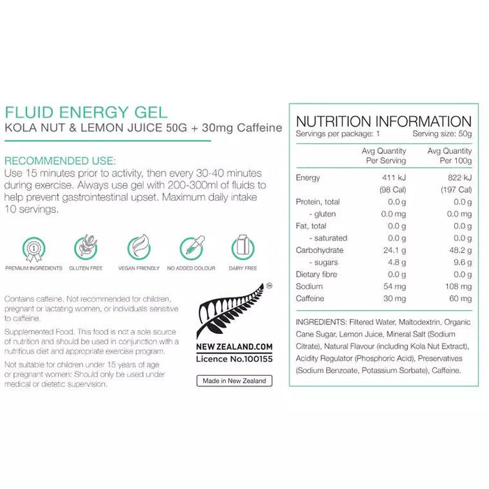 Pure Fluid Energy Gel - fuelld.co.nz