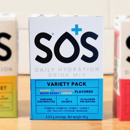 SOS DAILY HYDRATION 8 SACHET VARIETY PACK - fuelld.co.nz